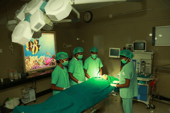 Observation of the patient in operation theatre